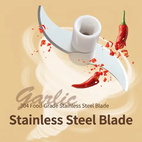 Manual Garlic Chopper Pull String Food Processor With Stainless Steel Blades Ginger Chili Vegetable Crusher Nordic Style Kitchen Tool