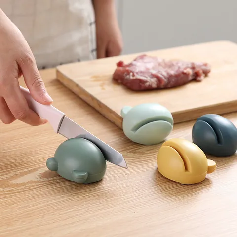 Manual Knife Sharpener Cartoon Frog Mini Portable Whetstone Kitchen Sharpening Tool For Kitchen Knife Scissors Home Gadgets