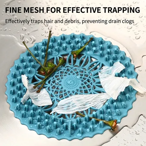 Plastic Sunflower Shape Kitchen Sink Strainer Bathroom Drain Filter Hair Catcher Anti-Clogging Sewer Cover Filter Plug Gadget