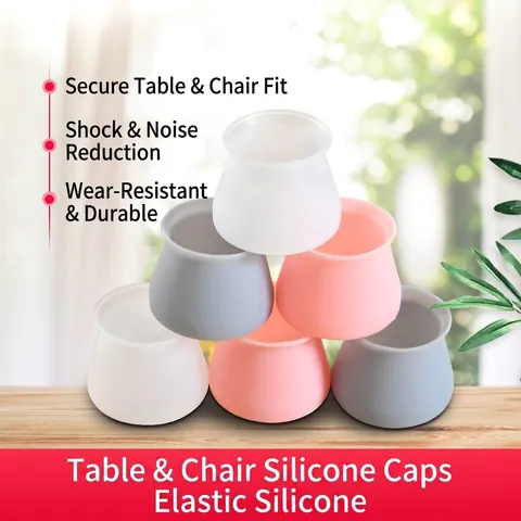 Thickened Silicone Furniture Leg Protection Covers For Chair Table Feet Anti-Slip Noise Reduction Floor Protector Caps For Home Dining Room