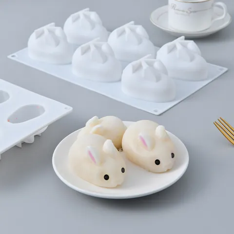 Stampo da Forno in Silicone a Forma di Zucca di Coniglio 3D Halloween Stampo per Sapone per Dolci al Cioccolato Vassoio per Cubetti di Ghiaccio Strumento Fai-da-te