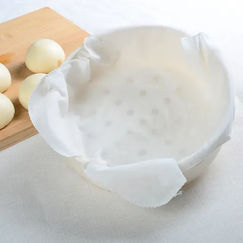 Chiffon à Vapeur en Coton Antiadhésif Respirant Doublure en Gaze pour Brioches Raviolis Riz Outil de Cuisine Réutilisable