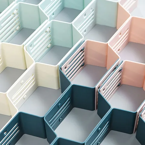 Kunststoff Waben Schubladen-Organizer Einstellbare DIY Trennwand Teiler Aufbewahrungsbrett Für Schlafzimmer Schrank Unterwäsche Socken