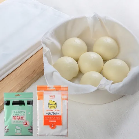 Chiffon à Vapeur en Coton Antiadhésif Respirant Doublure en Gaze pour Brioches Raviolis Riz Outil de Cuisine Réutilisable