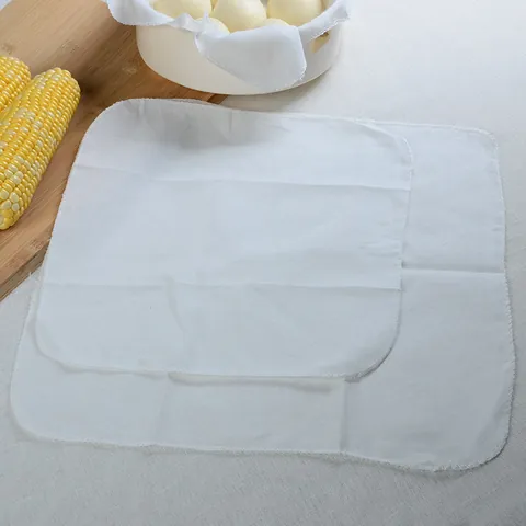 Chiffon à Vapeur en Coton Antiadhésif Respirant Doublure en Gaze pour Brioches Raviolis Riz Outil de Cuisine Réutilisable