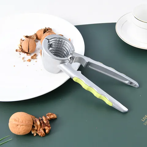 Stainless Steel Funnel Walnut Cracker Multifunctional Heavy Duty Metal Nut Opener With Non Slip Handle Kitchen Nutcracker Tool