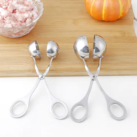 Stainless Steel Meatball Maker Scissor Type Meatball Clip For Rice Balls Fish Balls Kitchen Cooking Shaping Tool For Home