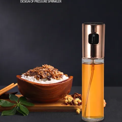 Glass Oil Sprayer Bottle For Cooking BBQ Salad Baking Press Type Mist Oil Spray Dispenser For Kitchen Oil Control