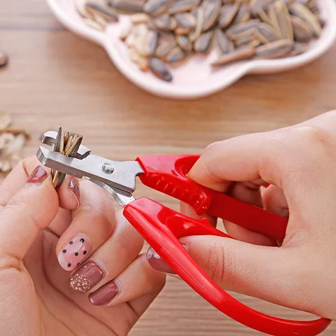 Manual Stainless Steel Sunflower Seed Peeler Manual Nut Sheller Pliers Kitchen Tool For Melon Seeds Peanuts Pine Nuts Portable Hand Gadget