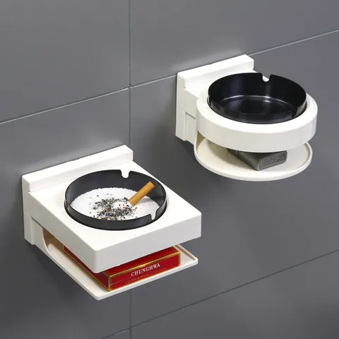 Wandmontierter Aschenbecher Ohne Bohren Für Badezimmer Edelstahl Abnehmbarer Inneneinsatz Minimalistische Toilette Aschebox