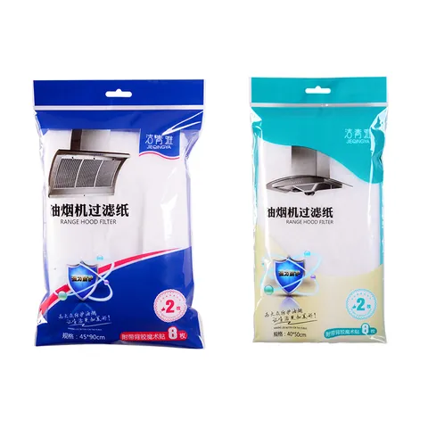 Papier Filtre de Hotte Jetable Tissu Non Tissé Autocollants Anti-Graisse Universels Papier d'Absorption d'Huile de Cuisine Avec Attaches Auto-Agrippantes