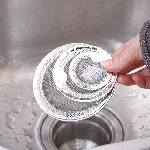 Stainless Steel Kitchen Sink Strainer Mesh Basket Filter Bathroom Floor Drain Stopper Anti-Clogging For Kitchen Sink Bathroom