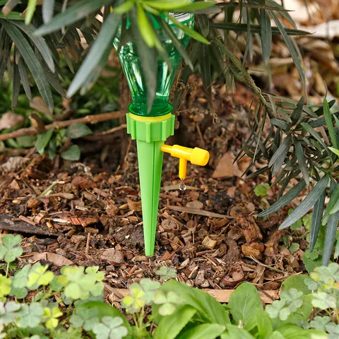 Automatic Watering Spikes System With Adjustable Control Valve Self Watering Devices For Indoor Outdoor Garden Plants