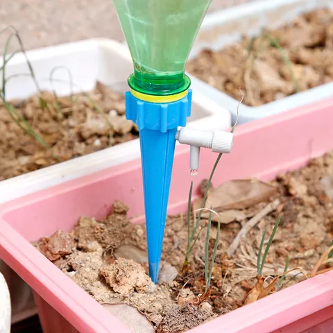 Automatic Watering Spikes System With Adjustable Control Valve Self Watering Devices For Indoor Outdoor Garden Plants