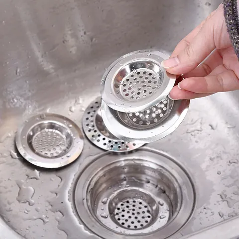 Stainless Steel Kitchen Sink Strainer Anti Clogging Drain Filter Mesh For Kitchen Sink Bathroom Shower Basin Stopper