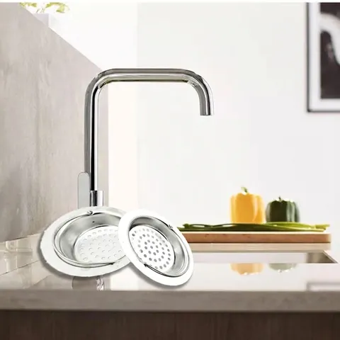 Stainless Steel Kitchen Sink Strainer With Portable Handle Bathroom Sewer Filter Mesh Stopper Anti-Clogging Drain Basket