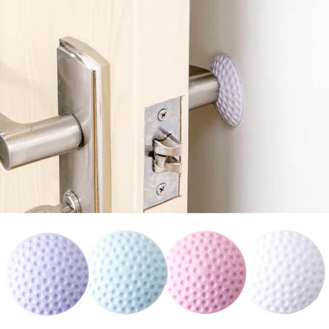 Golf Ball Textured PVC Wall Protector Silent Door Handle Bumper Anti-Collision Pad For Home Office Furniture Protection
