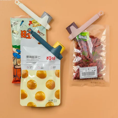 Clip di Sigillatura Portatile per Alimenti Con Ugello di Scarico Sigillatore per Sacchetti in Plastica PP per Snack da Cucina