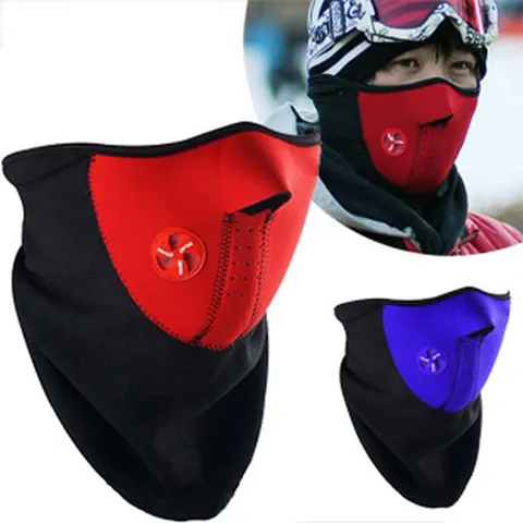 Masque Facial de Cyclisme Extérieur Anti-poussière Chaud Cagoule Avec Valve Respirante Protection Coupe-vent Masque de Bouche pour Ski Alpinisme Unisexe