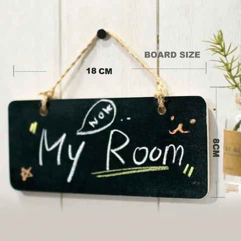Mini Wooden Hanging Chalkboard Creative Message Board With Hemp Rope For Home Shop Decor Wedding Party Black Memo Board