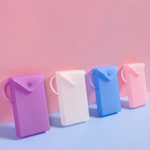 Custodia Portatile in Silicone per Mascherine Antipolvere Impermeabile Organizzatore Porta Mascherina Con Bottone per Viaggi
