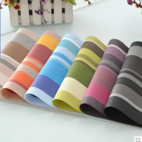 Tovaglietta in PVC a Righe Stile Europeo Resistente al Calore Lavabile Intrecciata per Arredo Cucina e Protezione Tavolo
