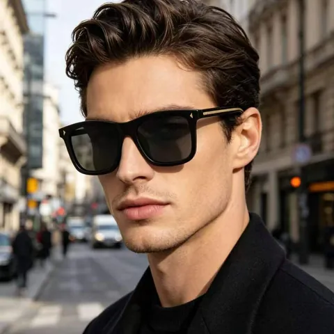 Vintage Square Sunglasses For Men Women Retro Minimalist Metal PC Frame UV Protection Outdoor Street Fashion Sun Glasses
