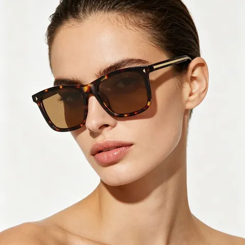 Vintage Square Sunglasses For Men Women Retro Minimalist Metal PC Frame UV Protection Outdoor Street Fashion Sun Glasses