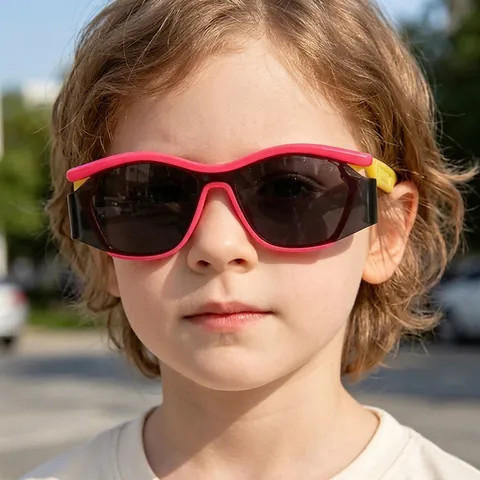 Occhiali da Sole Sportivi per Bambini Cool Hollow Curved Protezione UV Moda Shades per Ragazzi Ragazze Outdoor Eyewear