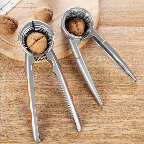 Aluminum Alloy Funnel Nut Cracker Heavy Duty Walnut Cracker Double Mouth Nut Cracking Tool For Pecan Hazelnut Kitchen Gadget