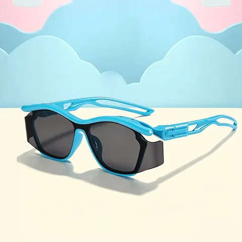 Occhiali da Sole Sportivi per Bambini Cool Hollow Curved Protezione UV Moda Shades per Ragazzi Ragazze Outdoor Eyewear