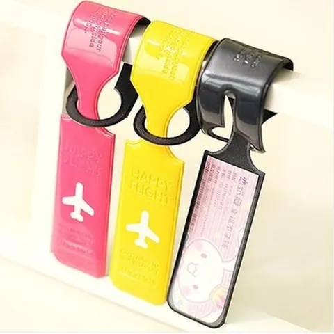 Airplane Luggage Tag Long Strip PVC Suitcase Name ID Tag Travel Accessories Korean Style Bag Identifier Labels