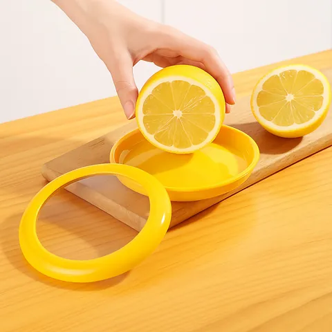 Recipiente de Conservación de Alimentos con Forma de Fruta Verdura Película de Sellado TPU ABS para Refrigerador Limón Cebolla Tomate Aguacate Cocina