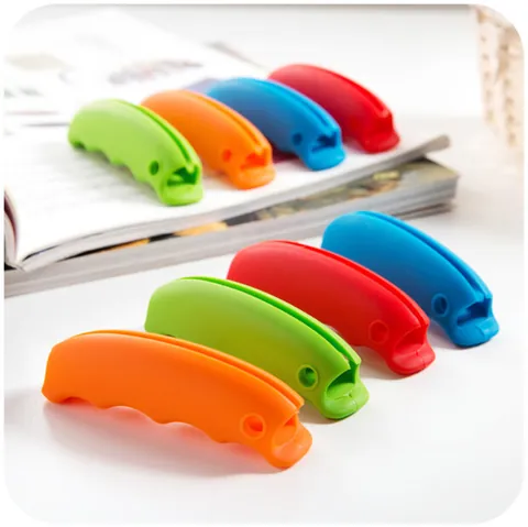 Silicone Shopping Bag Handle Grips Candy Color Grocery Bag Carrier Labor Saving Lifter Tool To Prevent Hand Pain Accessories