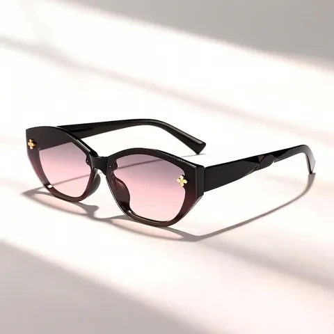 Γυναικεία Ρετρό Γυαλιά Ηλίου Cat-eye Vintage Σκελετός PC Φακός Διαβάθμισης Μοντέρνα Γυαλιά Ηλίου με Χρυσές Λεπτομέρειες Λουλουδιών