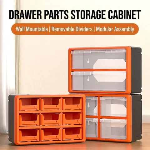 Modular Stackable Drawer Storage Box For Hardware Tools Parts Electronic Components Desktop Plastic Organizer Case Multipurpose Storage Bin