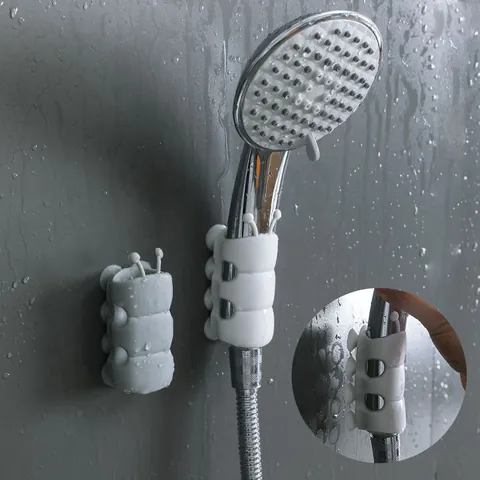 Cartoon Caterpillar Suction Cup Shower Head Holder Punch-free TPE Shower Sprayer Fixing Bracket For Smooth Wall Bathroom