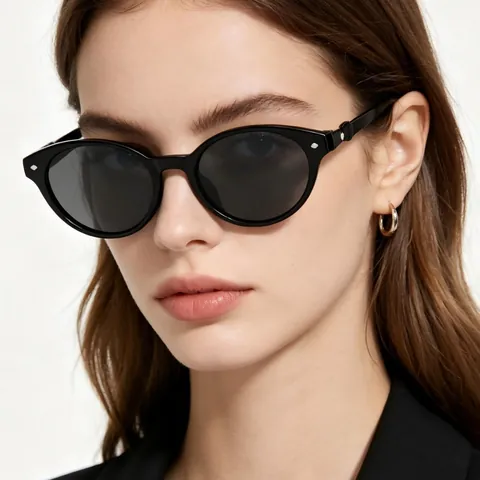 Retro Cat Eye Sunglasses For Men Women Fashion Anti Blue Light Glasses PC Frame AC Lens Outdoor Travel UV400 Eyewear 2526
