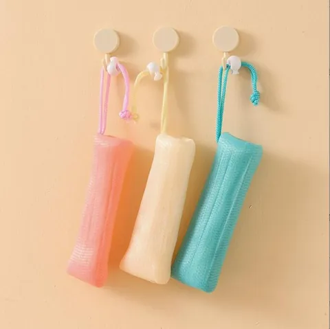 Bolsa de Malla Espumosa Espesa para Jabón Limpieza Facial Con Cordón Colgante Ahorrador de Jabón Portátil para el Hogar