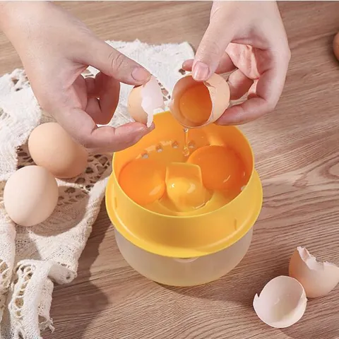 Large Capacity PP Plastic Egg Separator Egg Yolk White Filter Bowl Detachable Kitchen Baking Tool Egg Divider For Home Baking