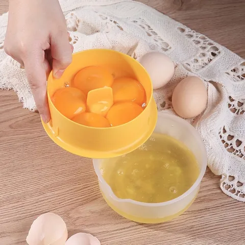 Large Capacity PP Plastic Egg Separator Egg Yolk White Filter Bowl Detachable Kitchen Baking Tool Egg Divider For Home Baking