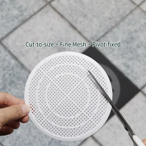 Couvercle de Drain de Salle de Bain Minimaliste Moderne Filtre en Maille Attrape-Cheveux Crépine de Sol en Plastique Découpable pour Douche Évier de Cuisine Empêche le Colmatage