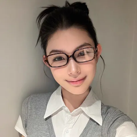 Korean Retro Small Square Anti Blue Light Glasses Fashion PC Frame AC Lens Unisex Computer Eyewear Decorative Plain Glasses