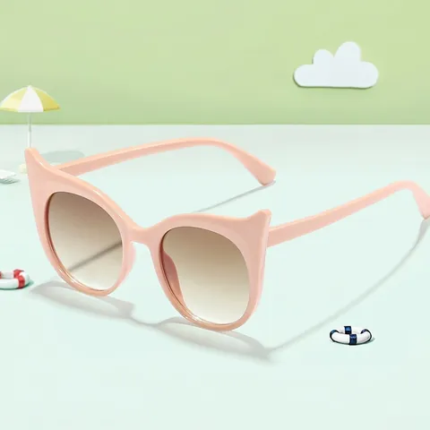 Kids Devil Horn Cat Ear Sunglasses Candy Color Fashion Irregular Frame PC Children Sun Glasses For Party Cosplay Prop