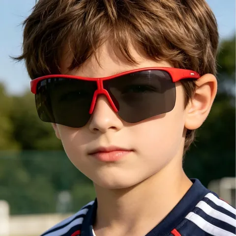 Kids Foldable Outdoor Cycling Sunglasses For Boys Girls UV400 Windproof Rimless Colorful Lens Sport Sunshade Eye Protection