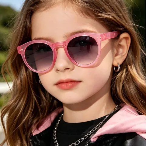 Kinder Faltbare Runde Sonnenbrille UV400 Schutz Bonbonfarbe Outdoor Brille Für Jungen Mädchen Kleinkinder Mode Sonnenschutzbrille