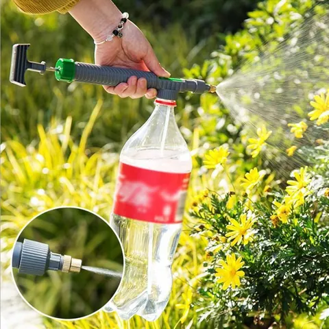Adjustable Plastic Spray Nozzle For Beverage Bottles Garden Watering Manual Pressure Atomizing Sprayer Head Tools For Flowers Home