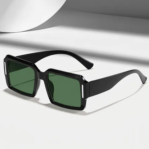 Quadratische Cyberpunk Sonnenbrille Für Damen Herren UV400 Schutz Retro Großer Rahmen Sonnenbrille Mit Metallnieten Outdoor Brille