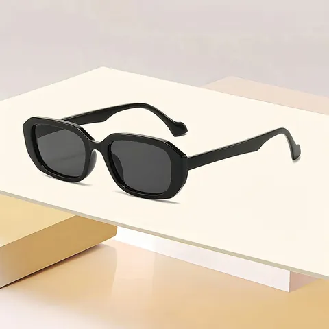 Retro Rectangular Sunglasses For Men Women Fashion European Style Square Frame UV400 Protection Outdoor Travel Sun Glasses