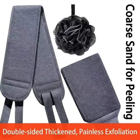 Rayon Exfoliating Bath Scrubber Set For Body Deep Cleaning Back Scrubber Shower Sponge Glove Bathroom Cleaning Accessories
